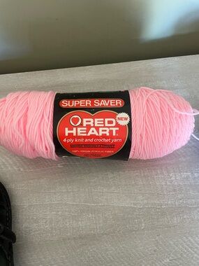 Red Heart Super Saver Medium Weight Acrylic Yarn 1 Skein Petal Pink #373